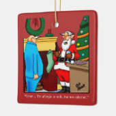 Funny Santa Chardonnay Holiday Ornament (Links)