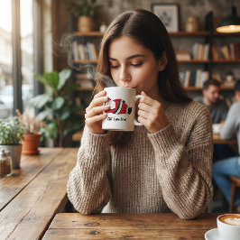   Funny santa christmas cartoon  illustration  Koffiemok