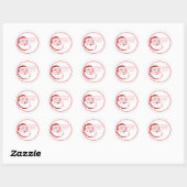 Funny Santa Christmas Holiday Envelope Seals Cute  Ronde Sticker (Vel)
