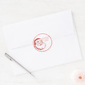 Funny Santa Christmas Holiday Envelope Seals Cute  Ronde Sticker (Envelop)