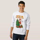 Funny Santa Christmas Sweatshirt – Nice List Gift (Voorkant volledig)