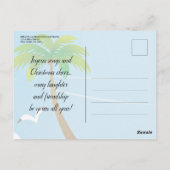 Funny Santa Claus Beach Fête Invitation (Dos)