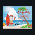 Funny Santa Claus Beach Fête Invitation<br><div class="desc">Funny Santa Claus Beach Holiday Party Invitation Carte postale. Le texte peut être modifié en utilisant à droite le menu "Détails". Pour tout adapter à vos besoins, cliquez sur le bouton "Personnaliser" et vous pouvez modifier le style et la couleur du texte. D'autres couleurs sont disponibles. Veuillez me contacter si...</div>