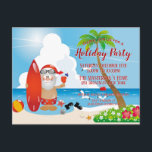 Funny Santa Claus Beach Fête Invitation<br><div class="desc">Funny Santa Claus Beach Holiday Party Invitation Carte postale. Le texte peut être modifié en utilisant à droite le menu "Détails". Pour tout adapter à vos besoins, cliquez sur le bouton "Personnaliser" et vous pouvez modifier le style et la couleur du texte. D'autres couleurs sont disponibles. Veuillez me contacter si...</div>
