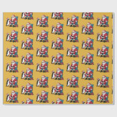 Funny Santa Claus Cadeaupapier (Vlak)