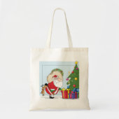Funny Santa Claus Canvas tas (Voorkant)