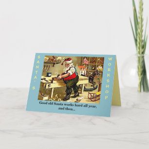 Funny Santa Claus Carte de Noël
