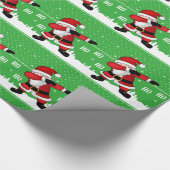 Funny Santa Claus Dabbing Cadeaupapier (Hoek)