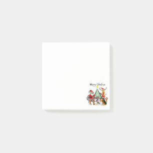 Funny Santa Claus en Friends kerstCartoon Post-it® Notes