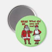 Funny Santa Claus en Mrs. Kerstmis Magneet (Voorkant / Achterkant)