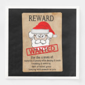 Funny Santa Claus Gezocht Poster Servetten (Voorkant)
