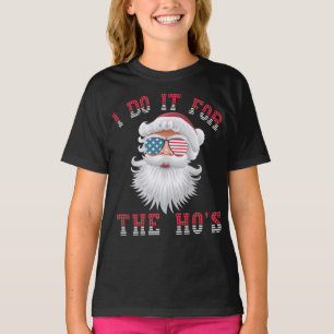 Funny Santa Claus - ik doe het voor de HO's T-shirt
