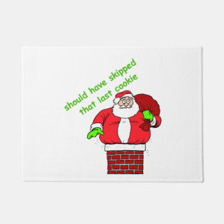 Funny Santa Claus Joke Kris Kringle Xmas Holiday Deurmat
