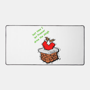 Funny Santa Claus Joke Stuck Chimney Xmas Holiday Bureaumat