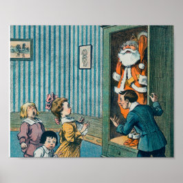 Funny santa claus  kunstvakantie poster