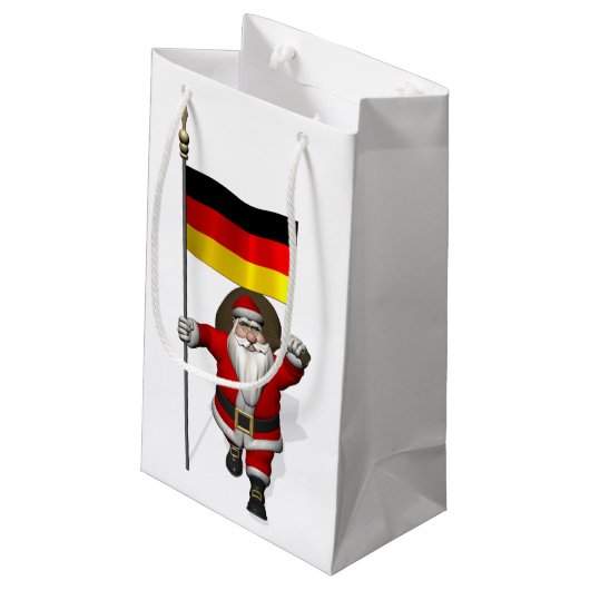 Funny Santa Claus met ontslag uit Duitsland Klein Cadeauzakje (Achterkant Gekanteld)