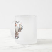 Funny Santa Claus Mug "What?!" Design Matglas Koffiemok (Voorkant links)