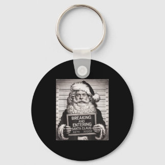 Funny Santa Claus Mugshot Christmas – Santa Xmas Sleutelhanger