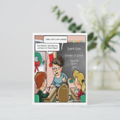 Funny Santa Claus Pun Christmas Carte postale (Debout devant)