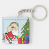 Funny Santa Claus Sleutelhanger (Achterkant)