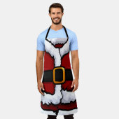 Funny Santa Claus Suit kerstkostuum Schort (Gedragen)