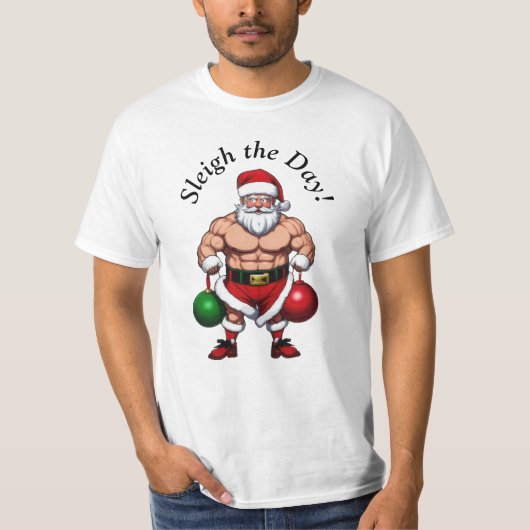 Funny Santa Claus T-shirt (Voorkant)