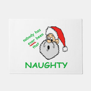 Funny Santa Claus verraste niemand die Naughty hee Deurmat