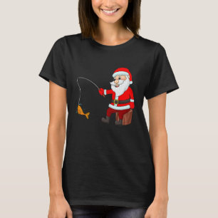 Funny Santa Claus Vist kerstvips T-shirt