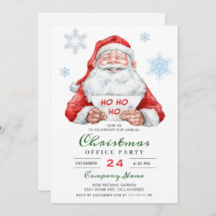 Funny Santa Corporate Holiday Kerstparty Kaart