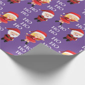 Funny Santa Couples Xmas Kerstmis HO HO HO Cadeaupapier (Hoek)
