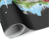 Funny Santa Dachshund Reindedarlicht Kerstmis Cadeaupapier (Rol Hoek)