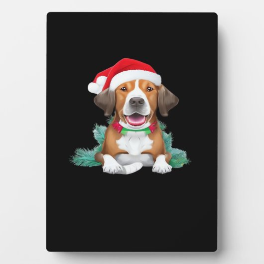 Funny santa dog Oversized T-Shirt Fotoplaat (voorkant)