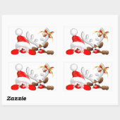Funny Santa en rendier Cartoon Sticker (Vel)
