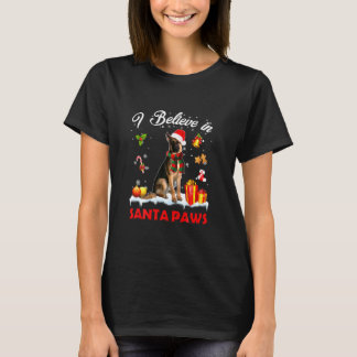 Funny Santa German Shepherd Claus Dog Kerstde T-shirt