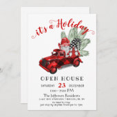 Funny Santa Gnomes kerst Holiday Open House Kaart (Voorkant / Achterkant)