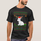 Funny Santa Hat Matching Ugly Arctic Hare Christma T-shirt (Voorkant)