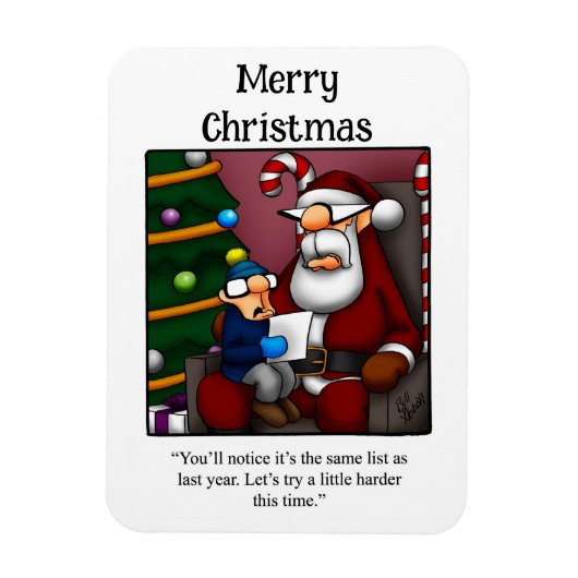 Funny Santa Humor Magnet Gift Magneet (Verticaal)