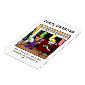 Funny Santa Humor Magnet Gift Magneet (Linkerzijde)