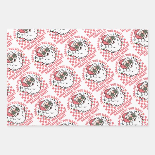 Funny Santa Inpakpapier Vel (Voorkant)