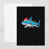 Funny Santa Jaws Shark Kerstlights Merry Shar Kaart (Voorkant / Achterkant)