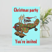 Funny Santa-kerstfeestkaart Kaart (Staand voorkant)