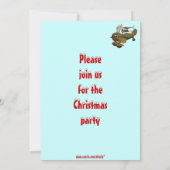 Funny Santa-kerstfeestkaart Kaart (Achterkant)