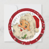 Funny Santa ~ Kerstmis-uitnodigingskaart Kaart (Voorkant)