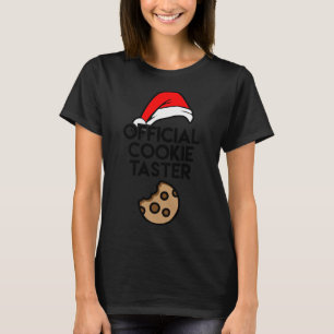 Funny Santa Official Cookie Taster Family Christma T-shirt
