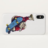 Funny Santa on Skateboard Merry kerstfeestdag Case-Mate iPhone Case (Achterkant (horizontaal))