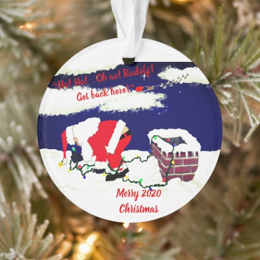 Funny Santa Ornament (Boom)