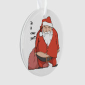 Funny Santa Ornament - Grumpy Santa (voorkant)