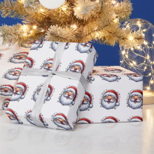 Funny Santa Pattern Cadeaupapier