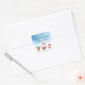 Funny Santa Personalized Bookplate Label voor Boek (Envelop)