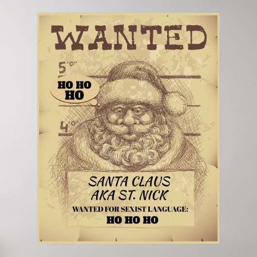 Funny Santa Poster (Voorkant)